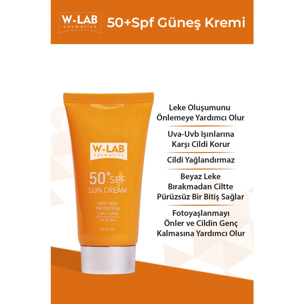 W-Lab Kozmetik W-Lab Sun Cream 50+ SPF Güneş Koruyucu Güneş Kremleri ve Losyonları Fiyatı