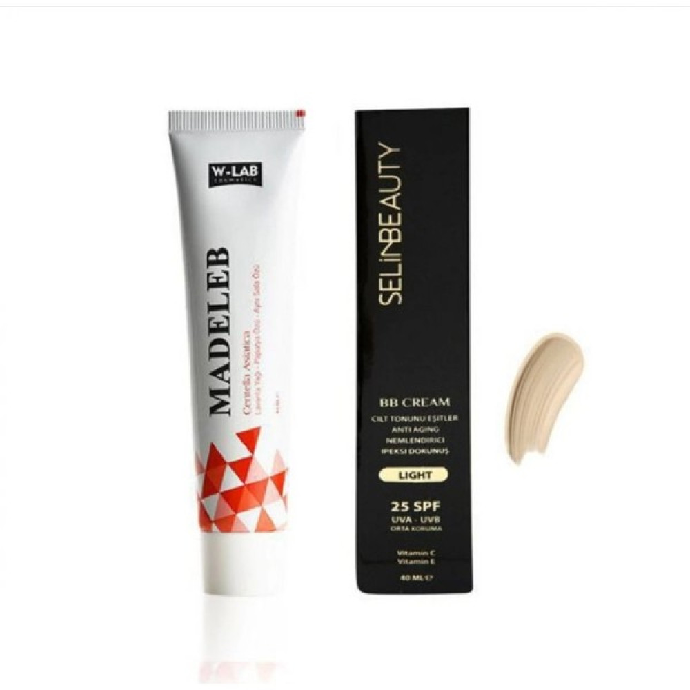 W Lab Madeleb Krem 40 ml + Selin Beauty Bb Cream SPF25 Light 40ML Cilt ve Yüz Bakımı Fiyatı