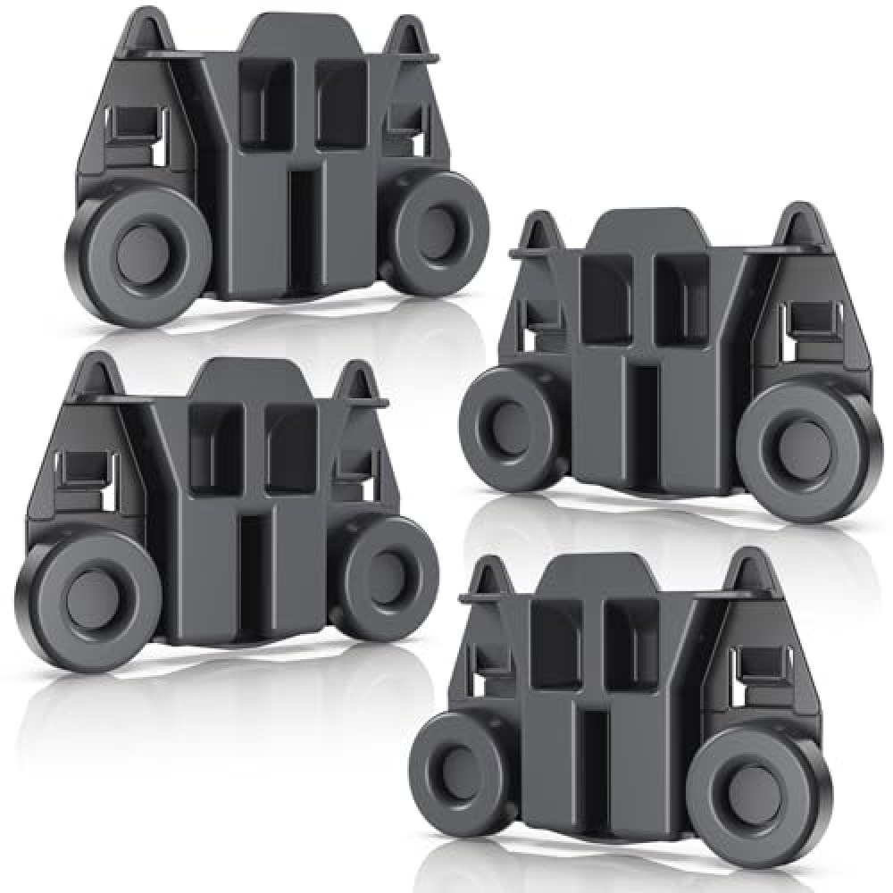 W10195417 Upgraded 4 Pack Dishwasher Replacement Wheels - Lower Rack Wheels Compatible with Whirlpool, GE, Kenmore - Replaces AP4538395, PS2579553,WPW10195417, AH2579553, EA2579553