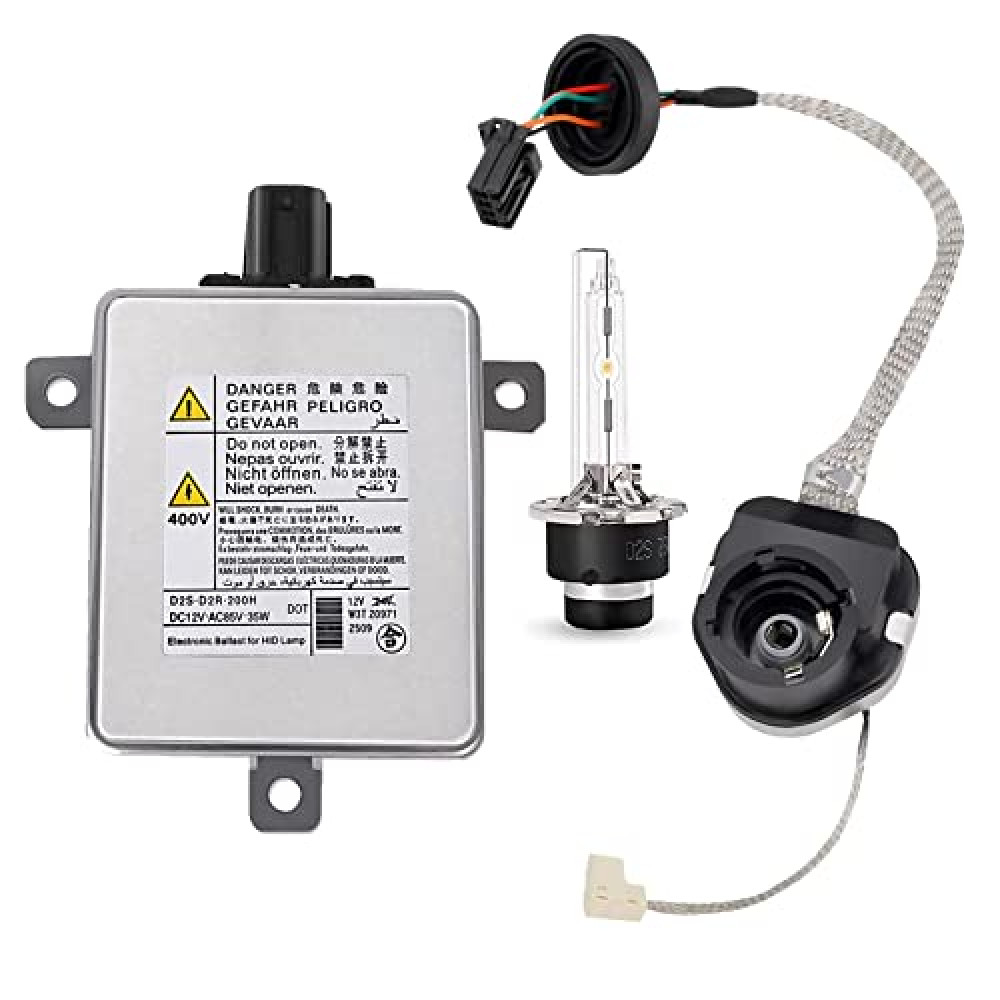 W3T19371 Xenon HID Headlight Ballast with Igniter & D2S Bulb Replacement for Acura TL TSX ILX ZDX RDX Honda Odyssey Mazda 3 5 CX-9 Mitsubishi Outlander Lancer - Replaces W3T15671 W3T16271
