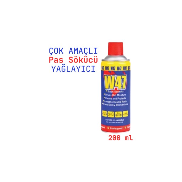 W47 Pas Sökücü ve Yağlayıcı Sprey – 200 ml | Çok Amaçlı Koruyucu, Temizleyici ve Gıcırtı Önleyici Yağ Spreyi Diğer Fiyatı