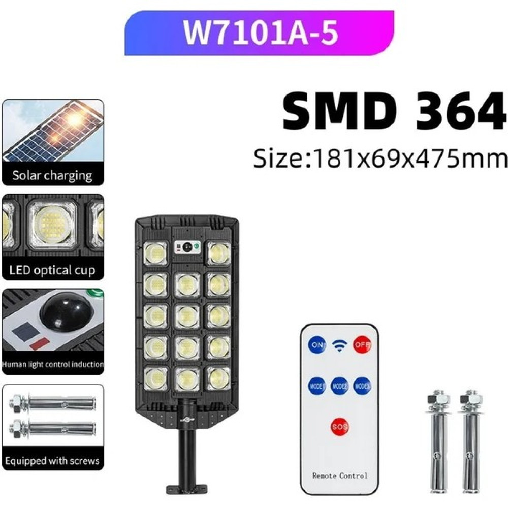 W7101A-5 Lm Güneş Enerjili Sokak Lambası Hareket Sensörlü LED Güneş Projektör Işıkları Akşam Karanlığından Şafak Vakti Açık IP66 Su Geçirmez LED Gü... Armatür Fiyatı