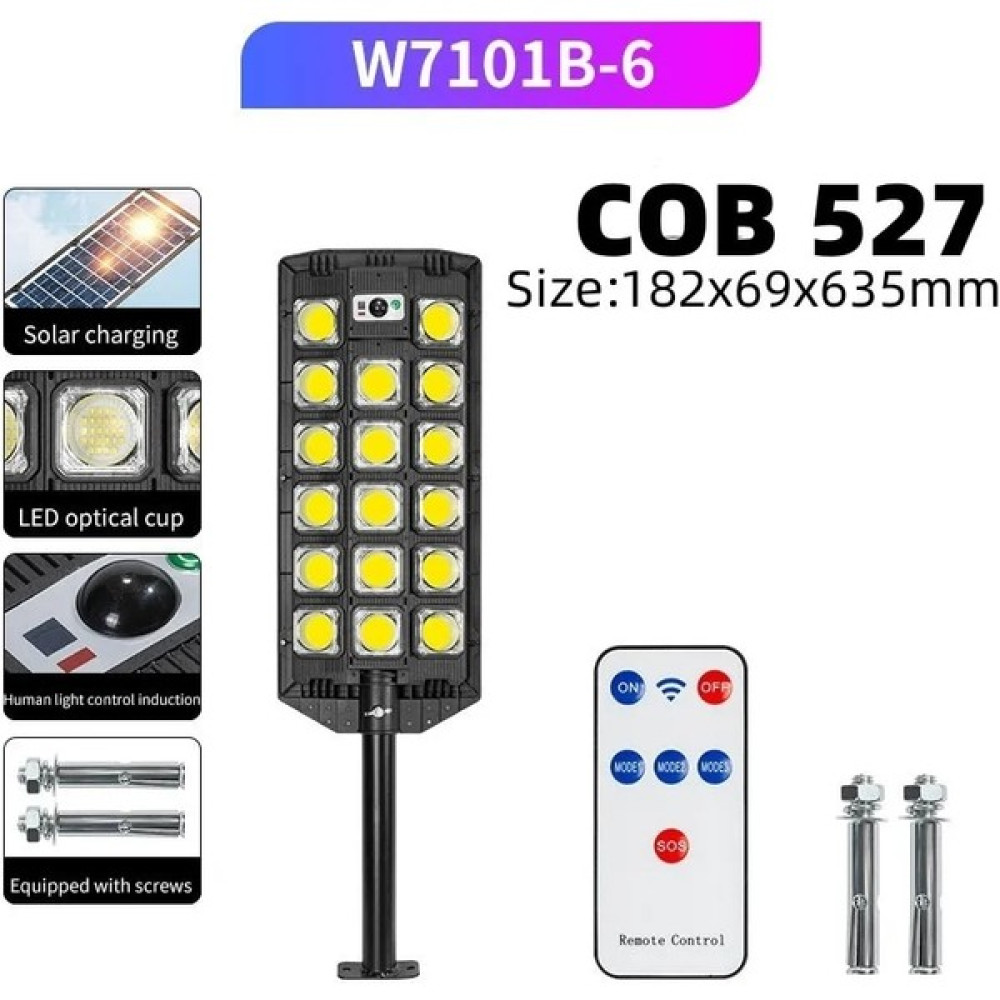 W7101B-6 Lm Güneş Enerjili Sokak Lambası Hareket Sensörlü LED Güneş Projektör Işıkları Akşam Karanlığından Şafak Vakti Açık IP66 Su Geçirmez LED Gü... Armatür Fiyatı