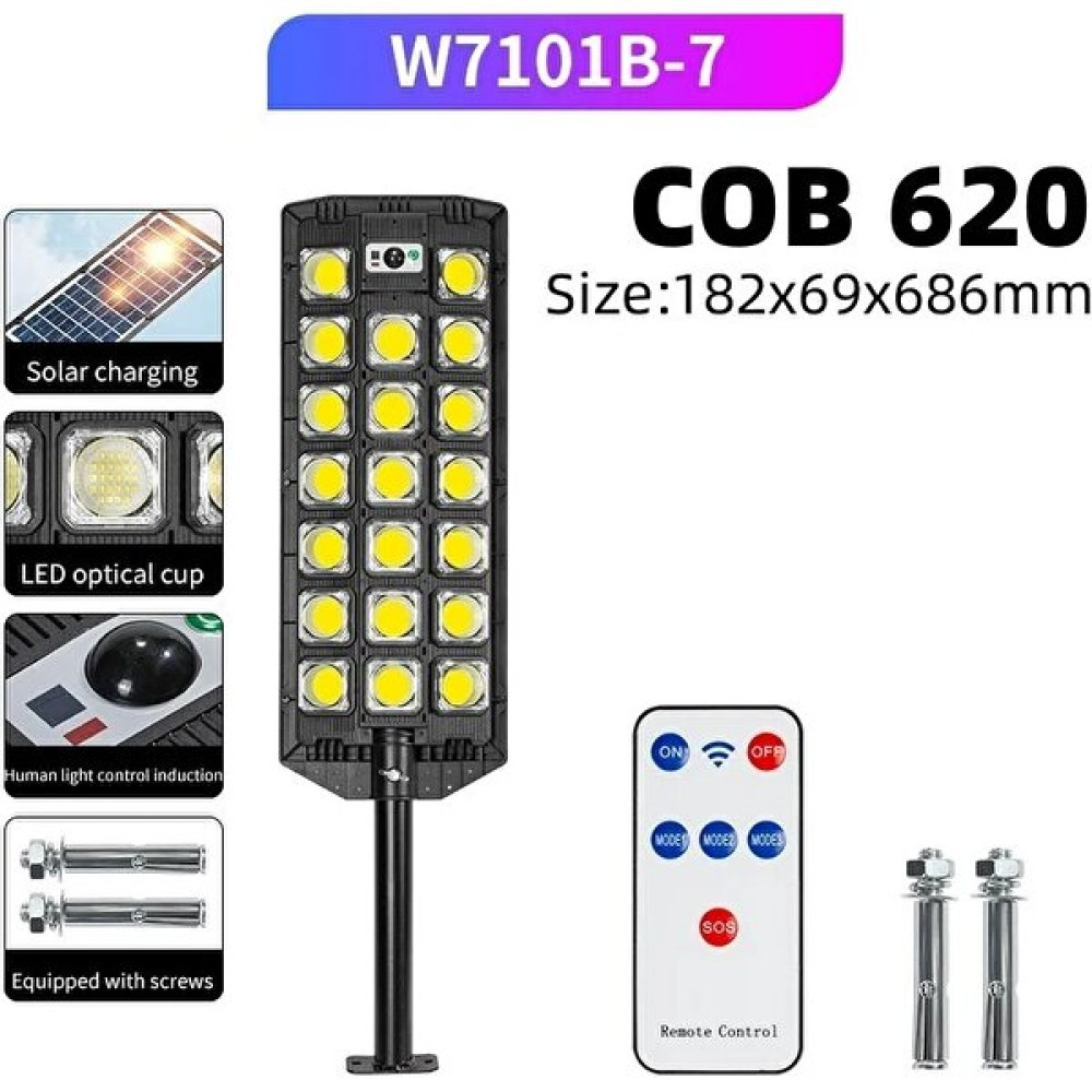 W7101B-7 Lm Güneş Enerjili Sokak Lambası Hareket Sensörlü LED Güneş Projektör Işıkları Akşam Karanlığından Şafak Vakti Açık IP66 Su Geçirmez LED Gü... Armatür Fiyatı