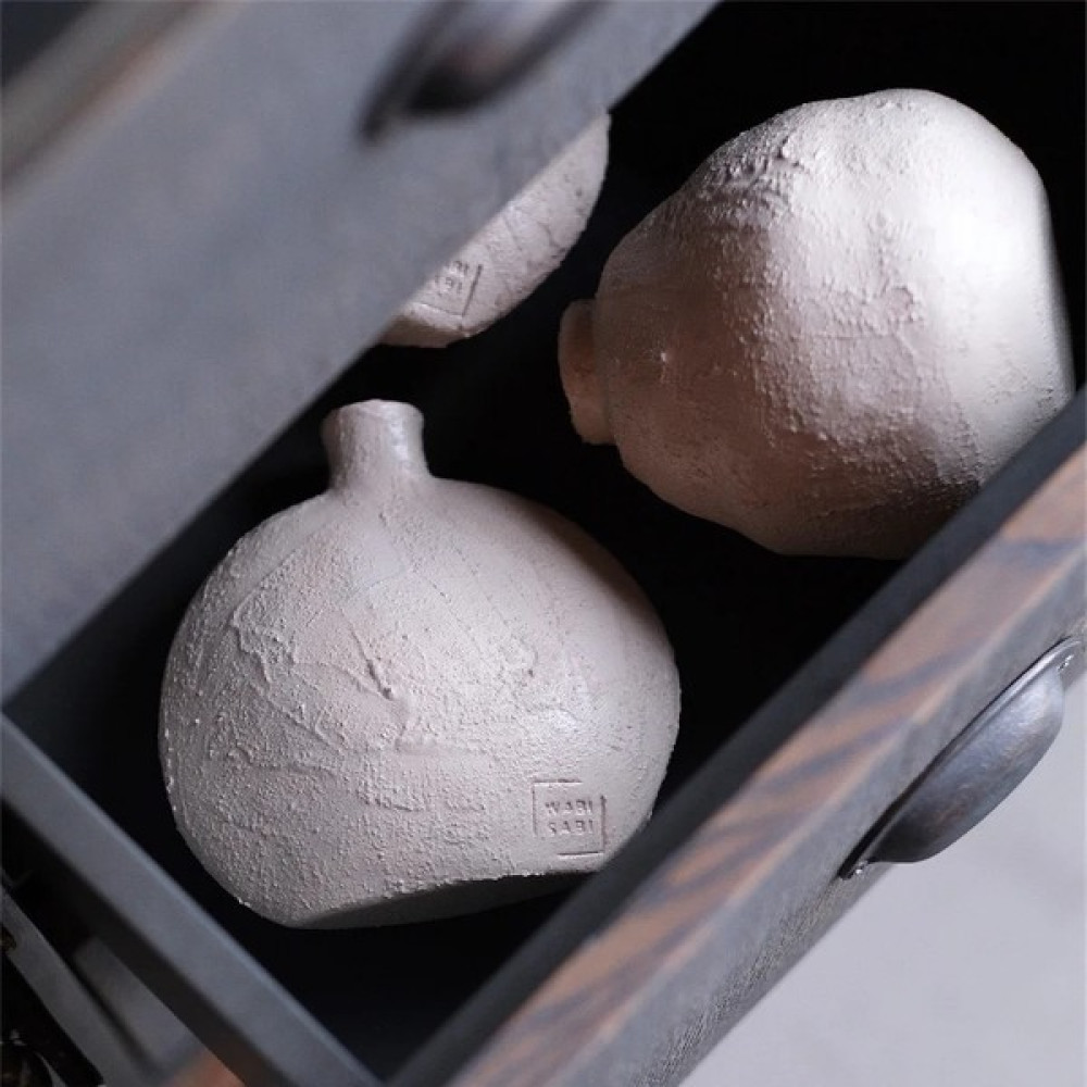 Wabi Sabi Art Design Coco 2'li Seramik Seti - Beyaz Vazo Fiyatı