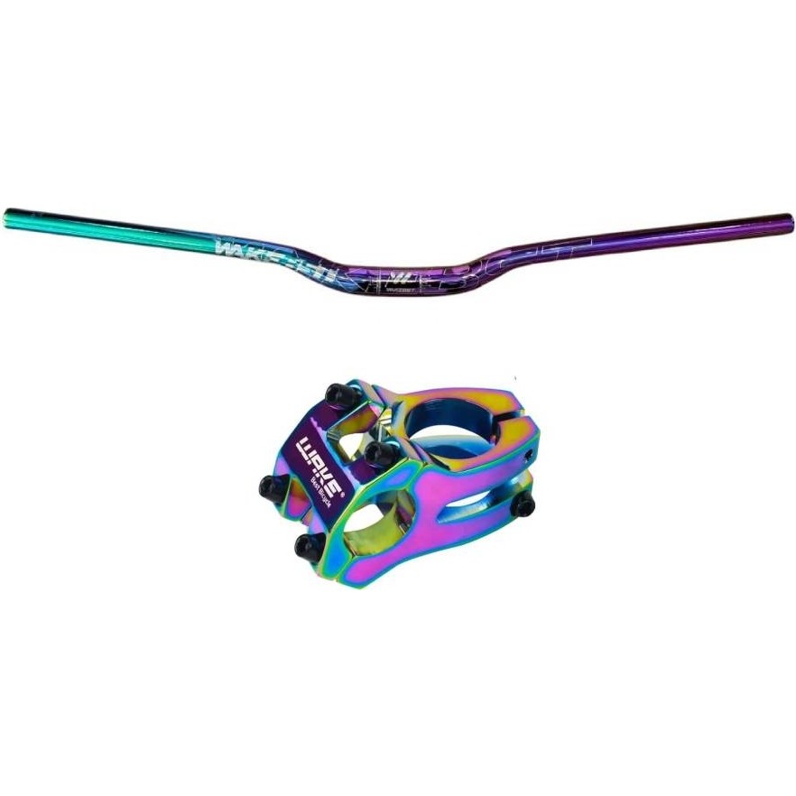 Wake Rainbow 780MM Alüminyum 31.8 Bisiklet Gidon + Boğaz Seti Bisikletler Fiyatı