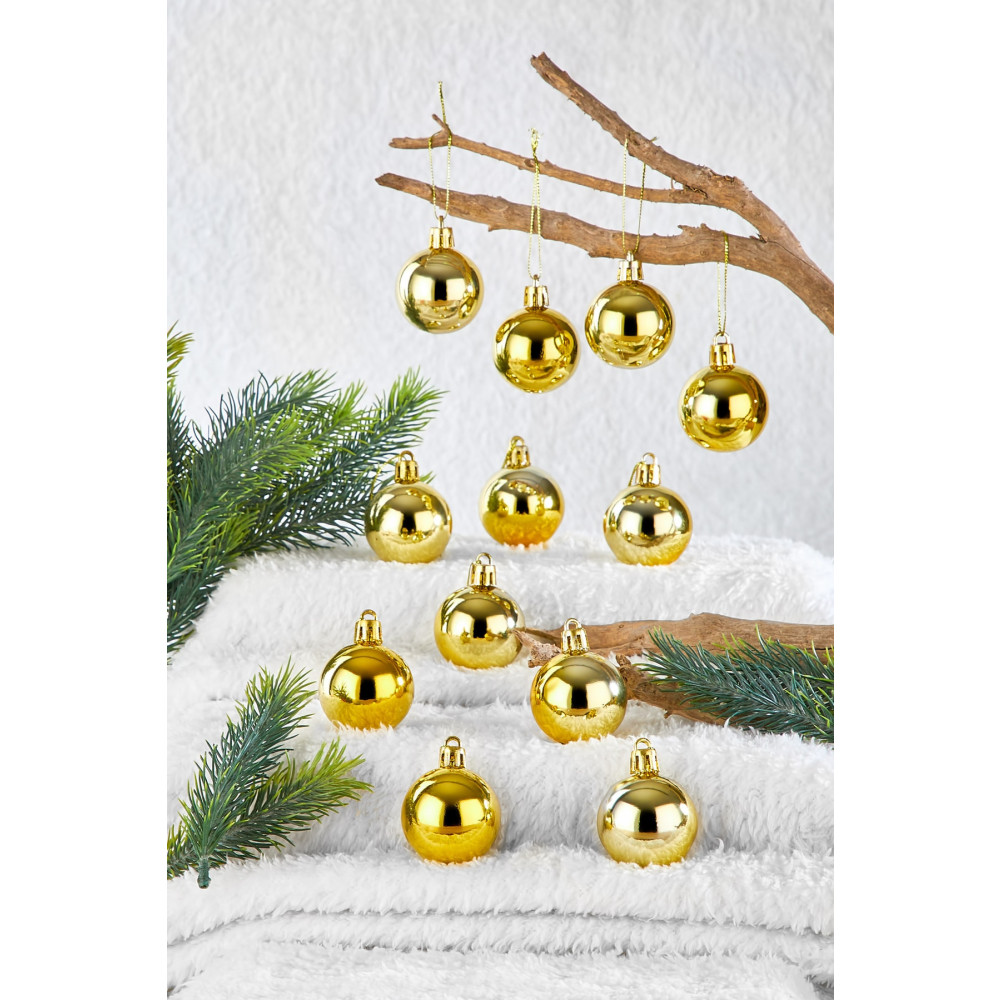 Waldern Gold Yılbaşı Çam Ağacı Süsü 4 Cm 12Li Yaş Günü & Parti Fiyatı