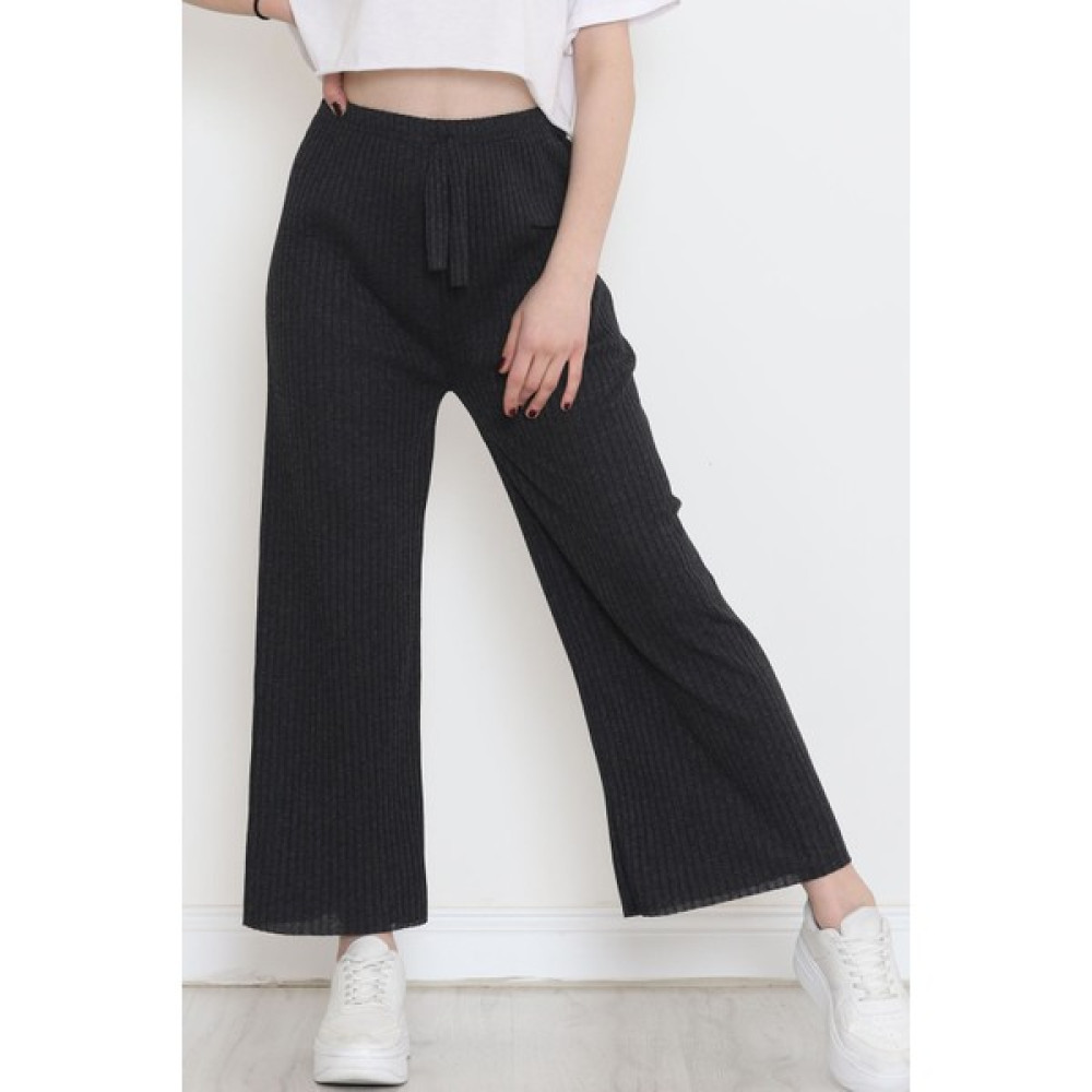 Walens Fashion Fitilli Pantolon Antrasit1 - 8337.1567. Kadın Pantolon Fiyatı