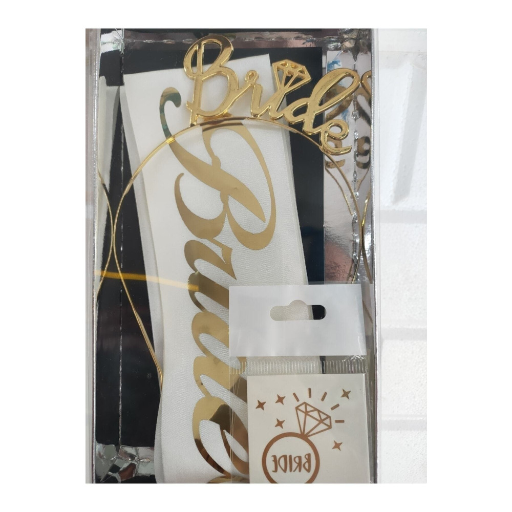 waliant trade Gold Bride Taç -kuşak-dövme Seti Bride To Be Yaş Günü & Parti Fiyatı