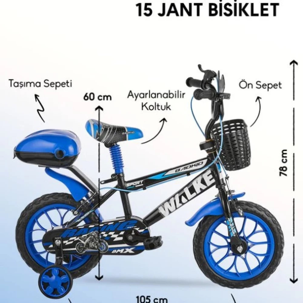 Walke Mito 15 Jant Cocuk Bisikleti Mavi Çocuk Bisikletleri Fiyatı