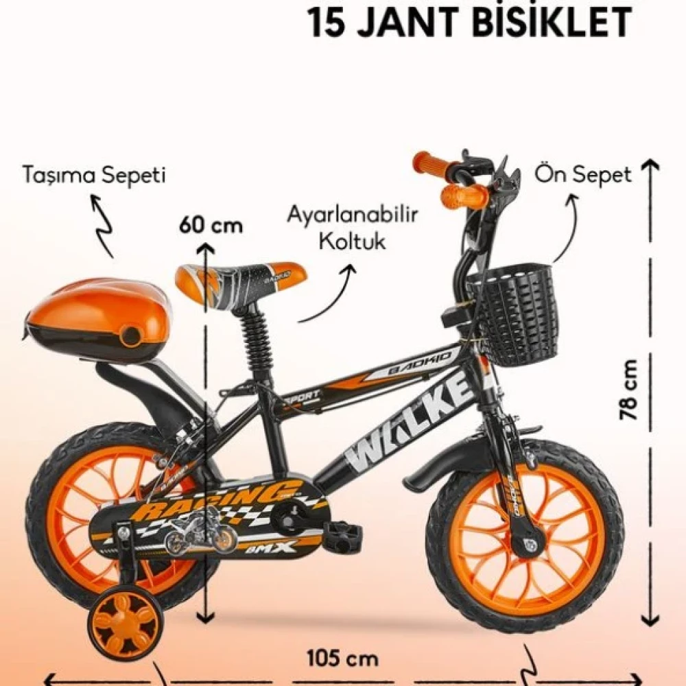 Walke Mito 15 Jant Cocuk Bisikleti Turuncu Çocuk Bisikletleri Fiyatı