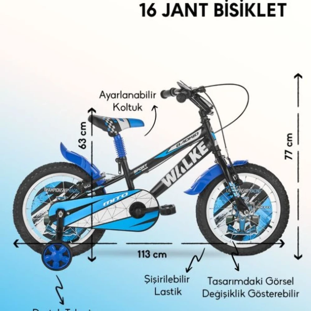 Walke Mito 16 Jant Cocuk Bisikleti Mavi Çocuk Bisikletleri Fiyatı