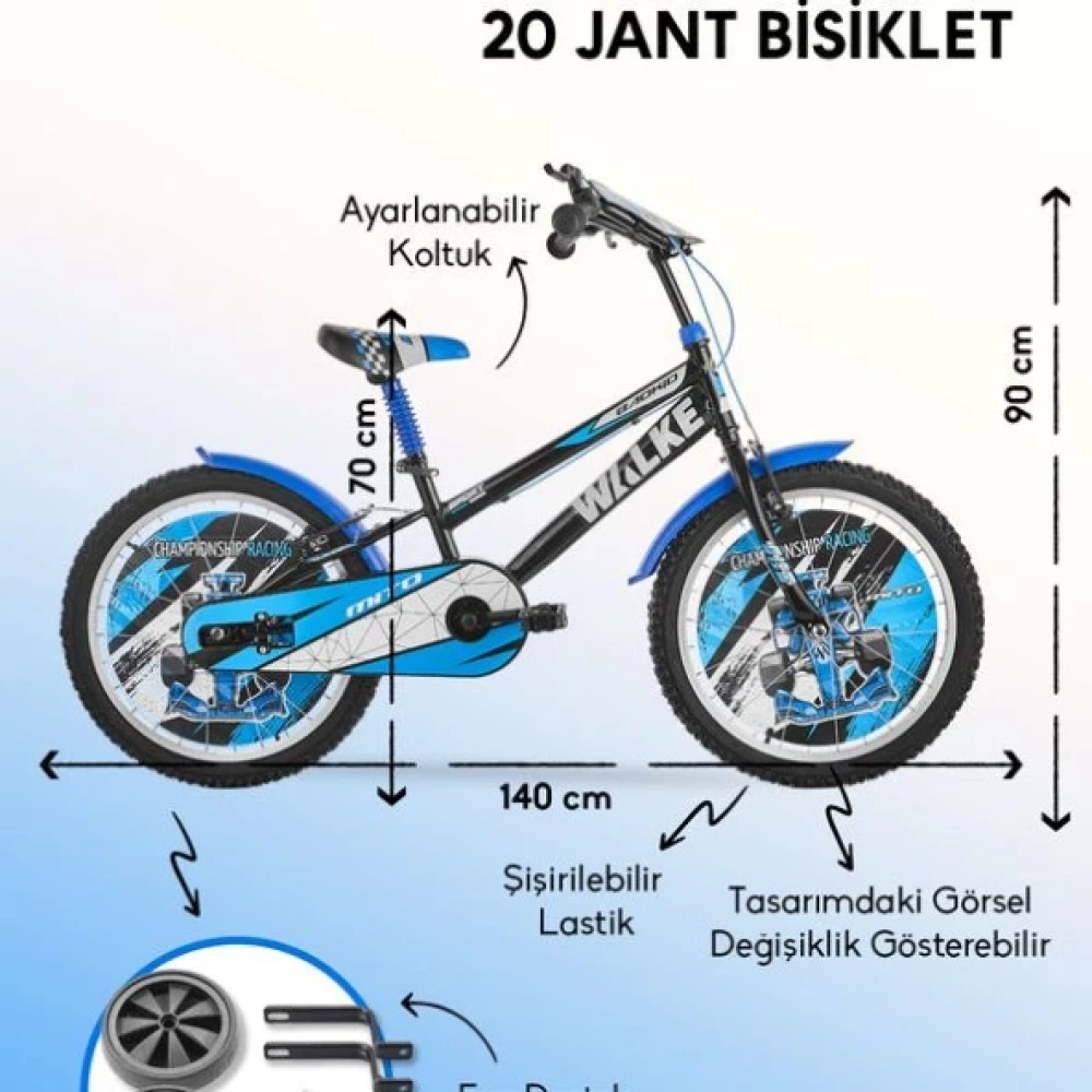 Walke Mito 20 Jant Cocuk Bisikleti Mavi Çocuk Bisikletleri Fiyatı