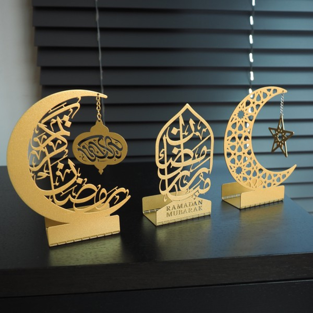 Wall Art İstanbul 3'lü Metal Masaüstü Mumluk Seti - Ramazan Dekorasyonu - WAMH099 Hediyelik Eşya Fiyatı