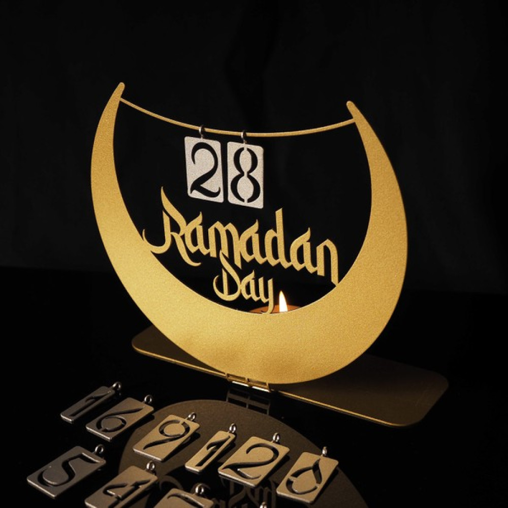 Wall Art İstanbul Ramazan Takvimi Metal Masaüstü Dekor - Ramazan Dekorasyonu - WAMH125 - 18 x 20 cm Hediyelik Eşya Fiyatı