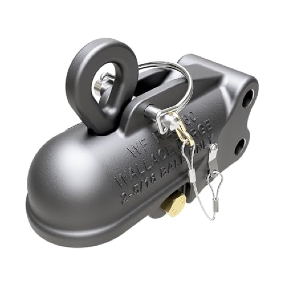 Wallace Forge R25160 Channel Mount Adjustable Coupler 2 5/16" Ball GTW 20,000 lbs - Made in The USA