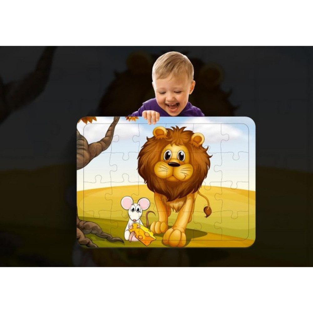 Walldeco Aslan ve Fare 24 Parça Ahşap Çocuk Puzzle Eğitici Oyuncak Fiyatı