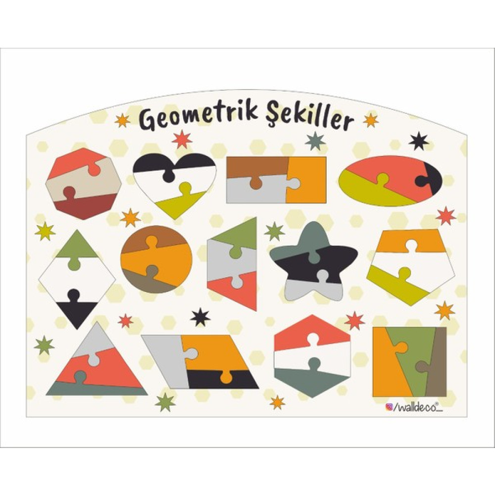 Walldeco Çocuk Eğitici Ahşap Geometrik Şekiller Bebek Oyuncakları Fiyatı