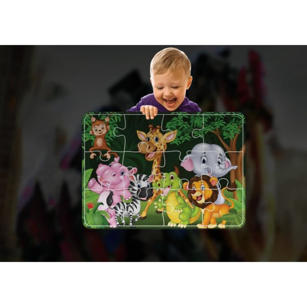 Walldeco Orman Hayvanları 12 Parça Çocuk Ahşap Puzzle Eğitici Oyuncak Fiyatı