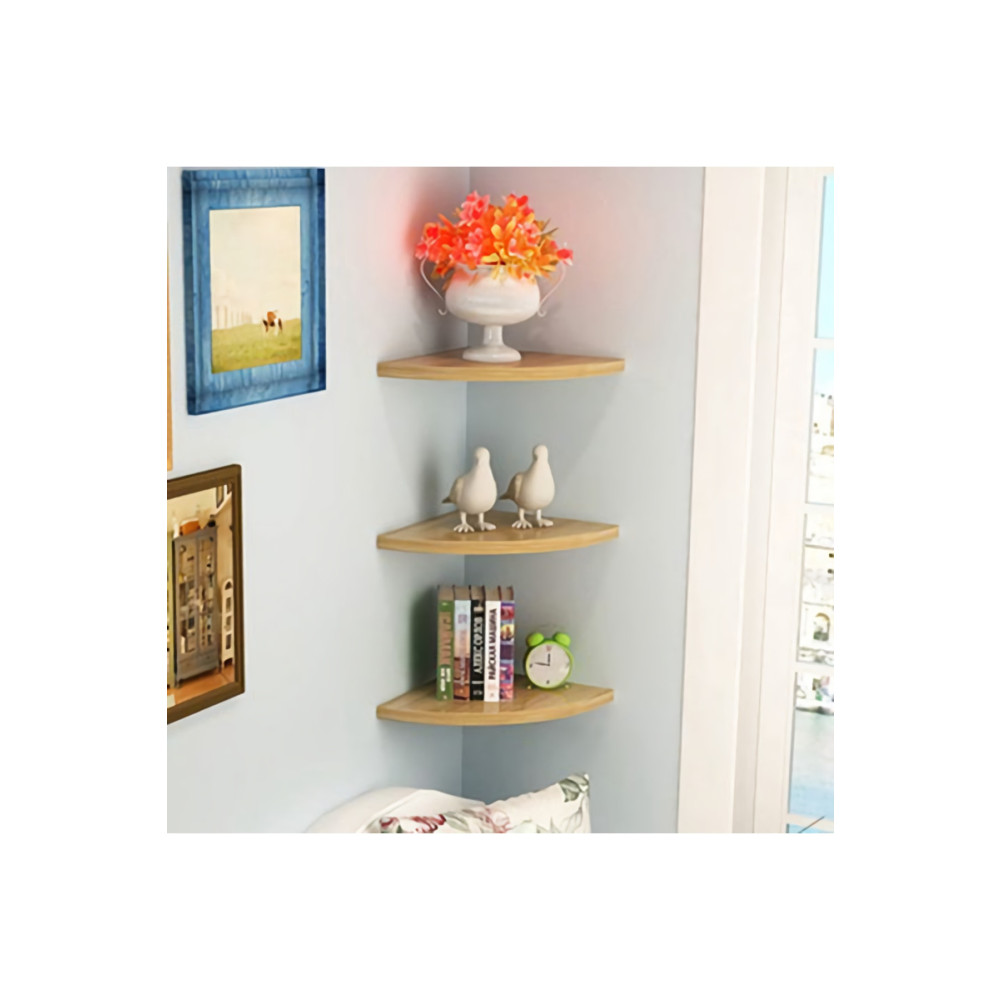 WALLRAFF Dekoratif Köşe Duvar Rafı 25 Cm 1 Adt Ahşap Organizer Salon Mutfak Banyo Düzenleyici Montessori Raf Duvar Rafı Fiyatı