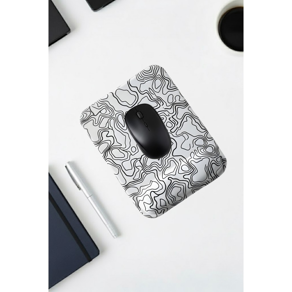 Walter White Ergonomik Typography Desenli Kare Mouse Pad – Bilek Destekli Mouse Pad Konforlu Mousepad - Beyaz Mouse Pad Fiyatı