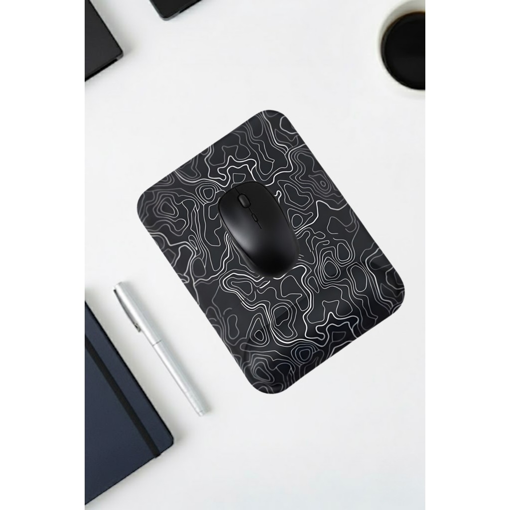 Walter White Ergonomik Typography Desenli Kare Mouse Pad – Bilek Destekli Mouse Pad Konforlu Mousepad - Siyah Mouse Pad Fiyatı