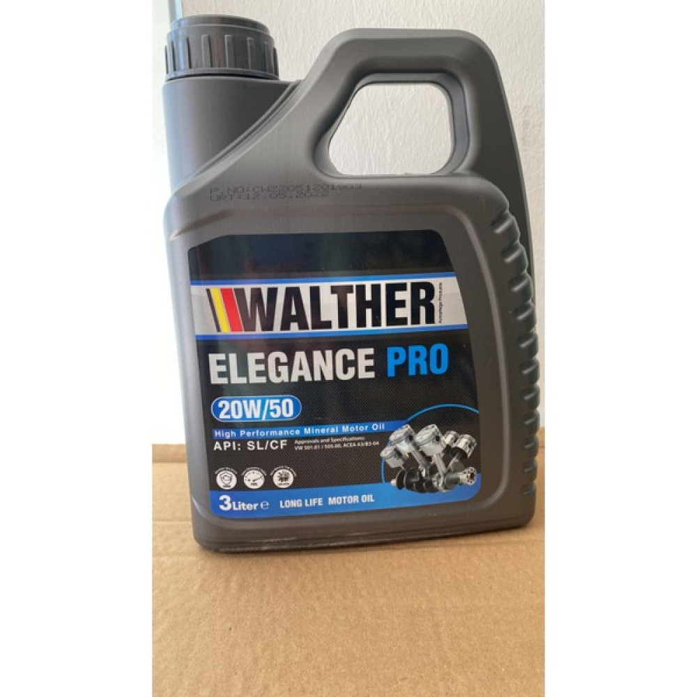Walther Elegance Pro 20W-50 3 Litre Motor Yağı ( Üretim Yılı: 2022 ) Motor Yağı Fiyatı