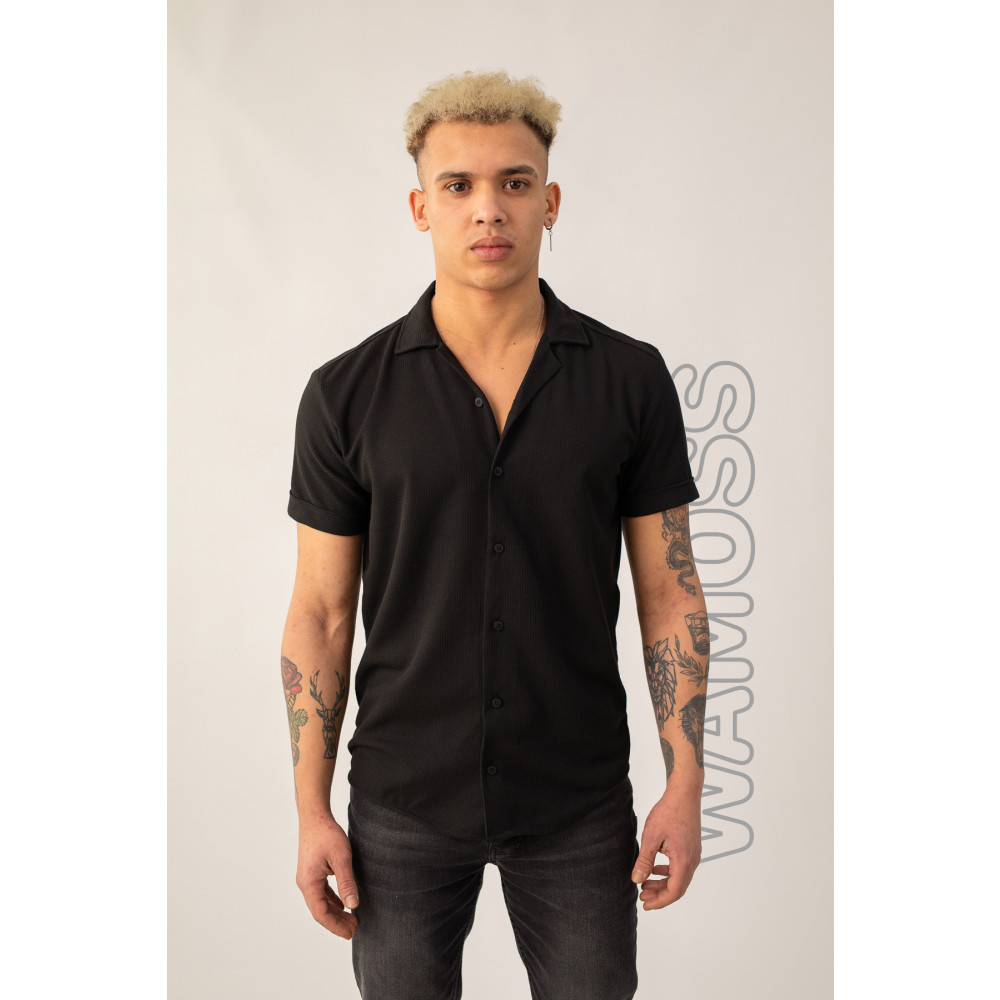 WAMOSSALAPLI Kısa Kollu Slim Fit Örme Gömlek M Beden Kadın Gömlek Fiyatı