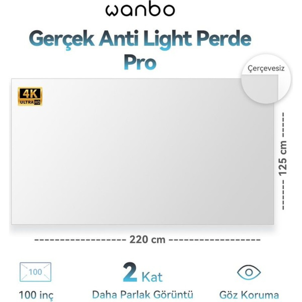 Wanbo Anti Light Pro Projeksiyon Perdesi Projeksiyon Perdesi Fiyatı