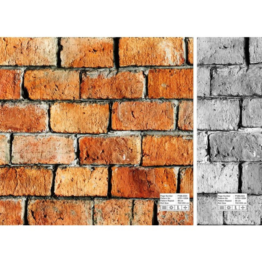 Wandstoff Taş Tuğla Görünümlü Tekstil Tabanlı Kumaş Duvar Kağıdı - Gri - 70 x 1050 cm Duvar Kağıdı Fiyatı