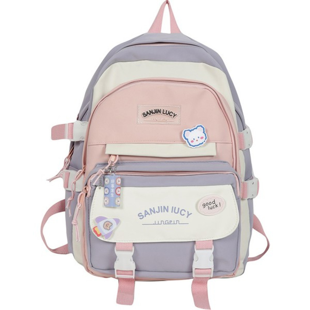 Wang Stars Büyük Kapasiteli Okul Sırt Çantası - Mor (Yurt Dışından) - student bag - 31*12*42CM Okul Çantası Fiyatı