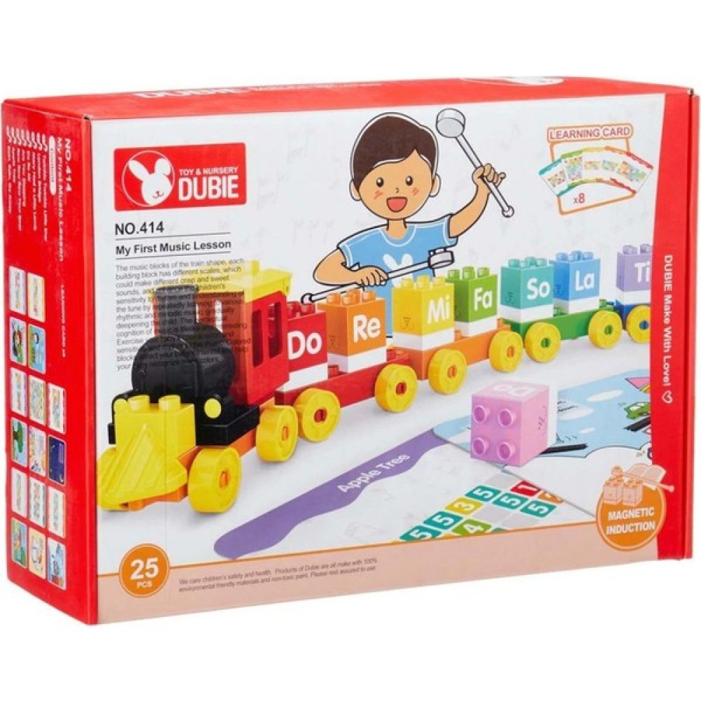 Wange 414 Dubie Müzik Treni / 25 Parça +6 Kart /+3 Yaş Legolar ( Yapım Oyuncakları ) Fiyatı