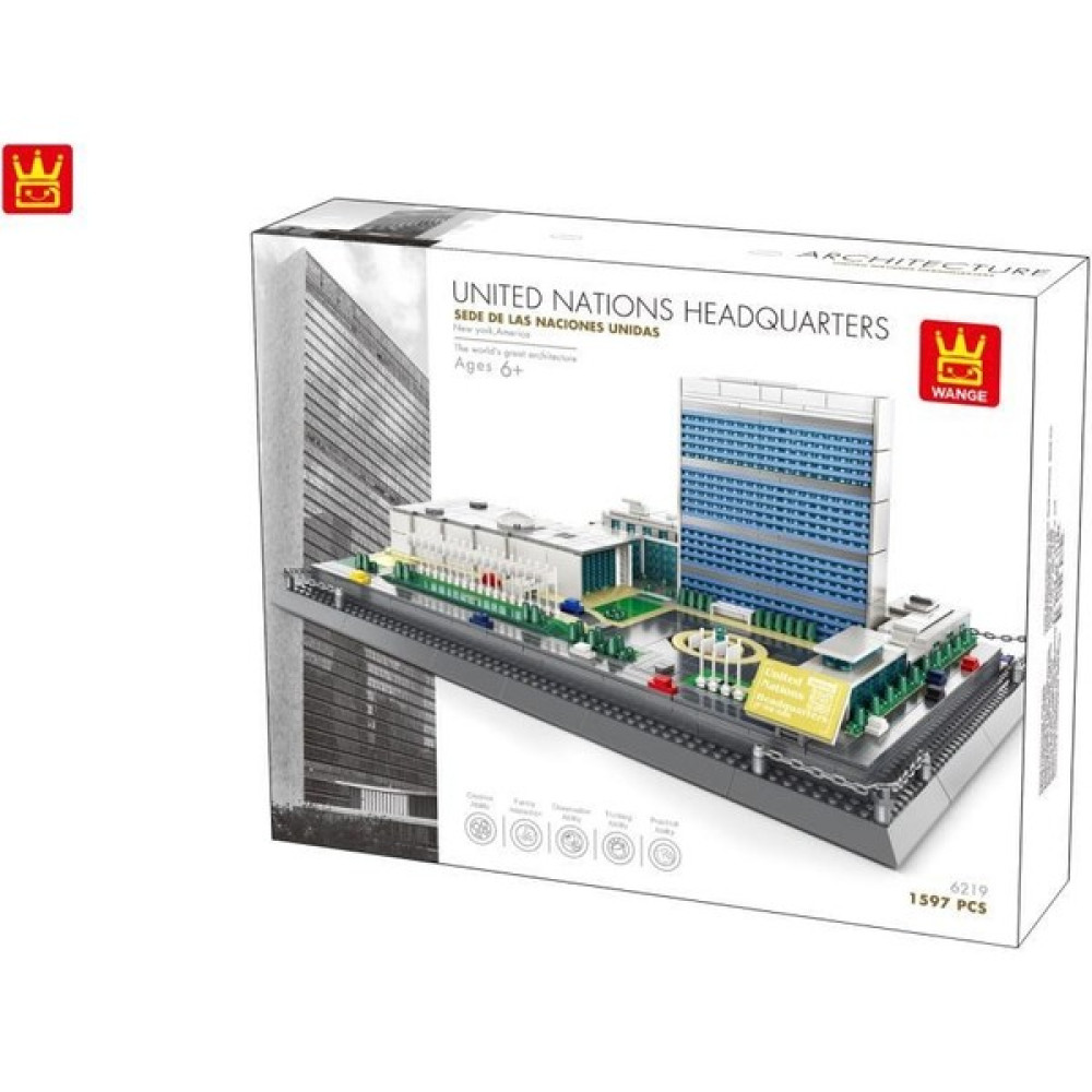 Wange 6219 Blok Oyuncaklar United Nations Headquarters-New York B.m Genel Merkezi 1597 Parça Legolar ( Yapım Oyuncakları ) Fiyatı