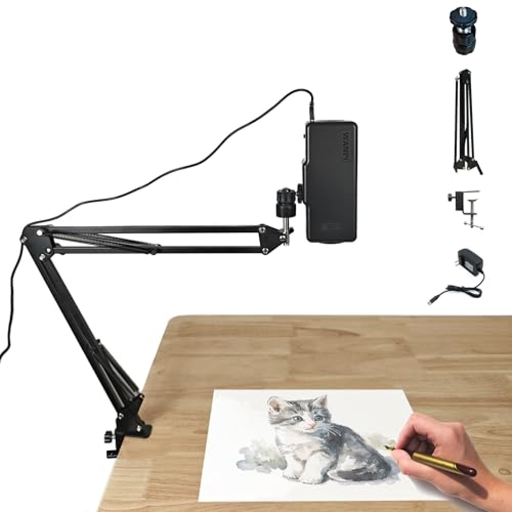 WANPI Art Projector For Tracing，Drawing，Painting , Mini Portable Digital Projector For Desktop Canvas/ Wall ,IOS/ Android Supported,Art Supplies For Artists ，Sketching Tool For Kids And Beginners