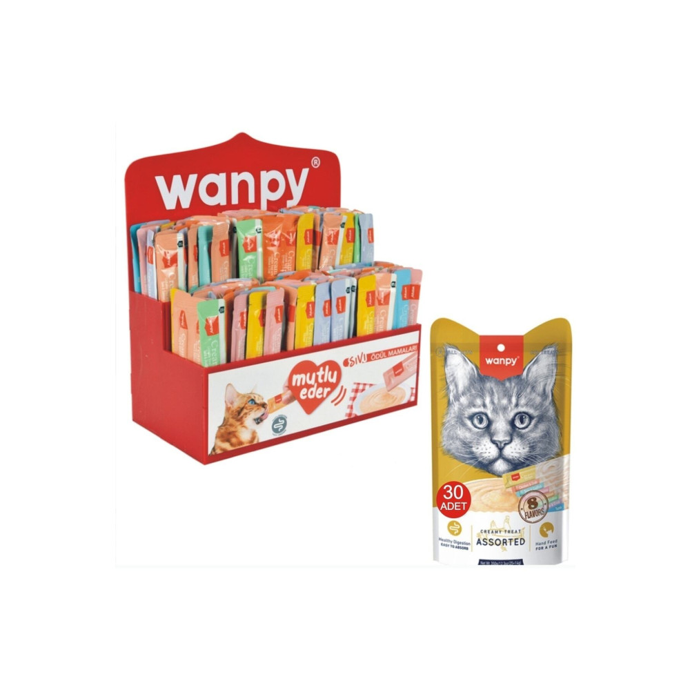 Wanpy Karışık Sıvı Kedi Ödül Maması 30 Adet X 14 gram Evcil Hayvan Ürünleri Fiyatı