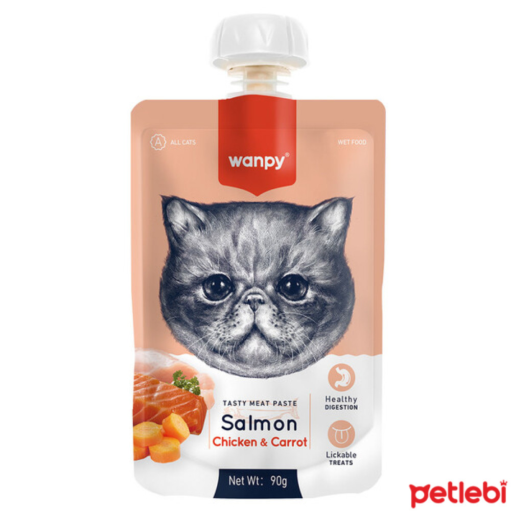 Wanpy Somonlu Tavuklu ve Havuçlu Ezme Kedi Ödül Maması 90gr Evcil Hayvan Ürünleri Fiyatı