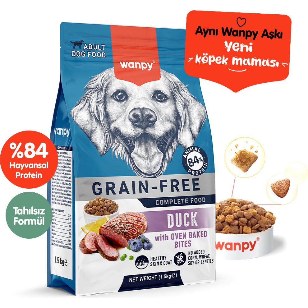 Wanpy Tahılsız Ördekli Yetişkin Köpek Maması 1,5 kg Evcil Hayvan Ürünleri Fiyatı