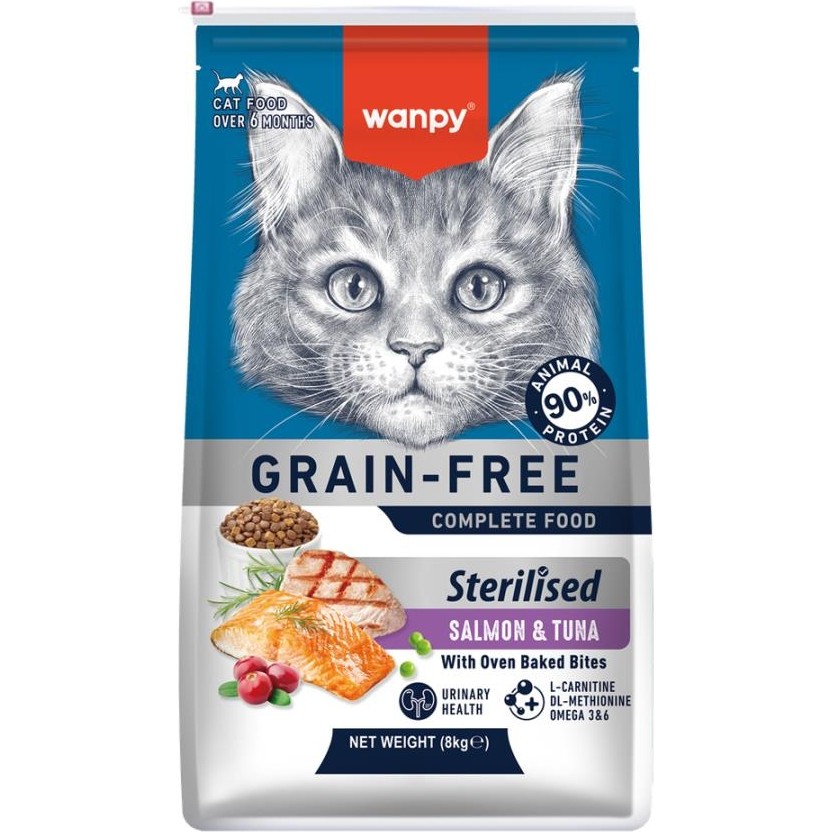 Wanpy Tahılsız Somon Tuna Kısırlaştırılmış Kedi Maması 8 kg Evcil Hayvan Ürünleri Fiyatı