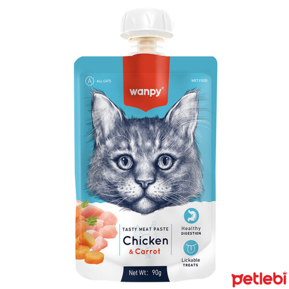 Wanpy Tavuklu ve Havuçlu Ezme Kedi Ödül Maması 90gr Evcil Hayvan Ürünleri Fiyatı