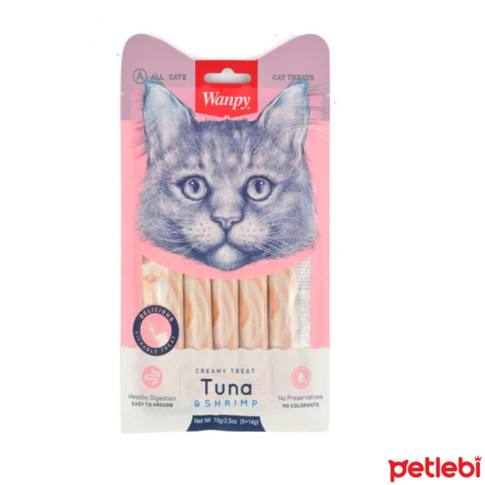 Wanpy Ton Balığı ve Karidesli Sindirim Sistemi Destekleyici Krema Kedi Ödül Maması 14gr (5'li) Evcil Hayvan Ürünleri Fiyatı
