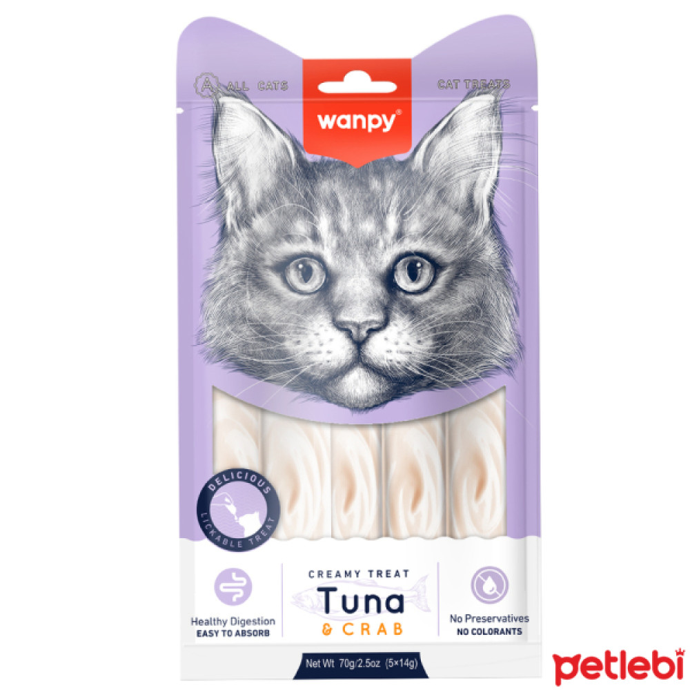 Wanpy Ton Balıklı ve Yengeçli Krema Kedi Ödül Maması 14gr (5'li) Evcil Hayvan Ürünleri Fiyatı