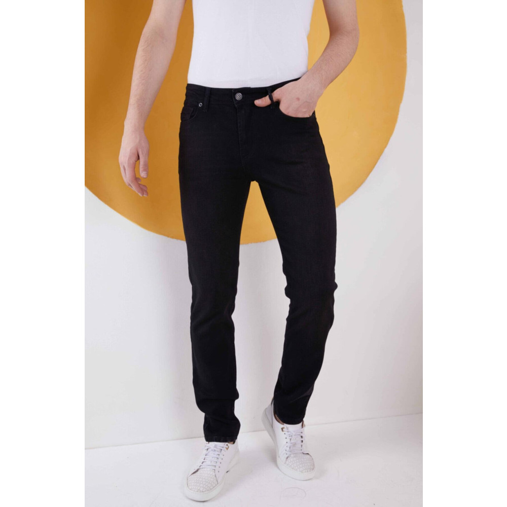 wanted Erkek Siyah Düz Klasik Rahat Kesim Regular Fit Likralı Kot Pantolon 31/33 Beden Bayan Jeans / Kot Pantolon Fiyatı