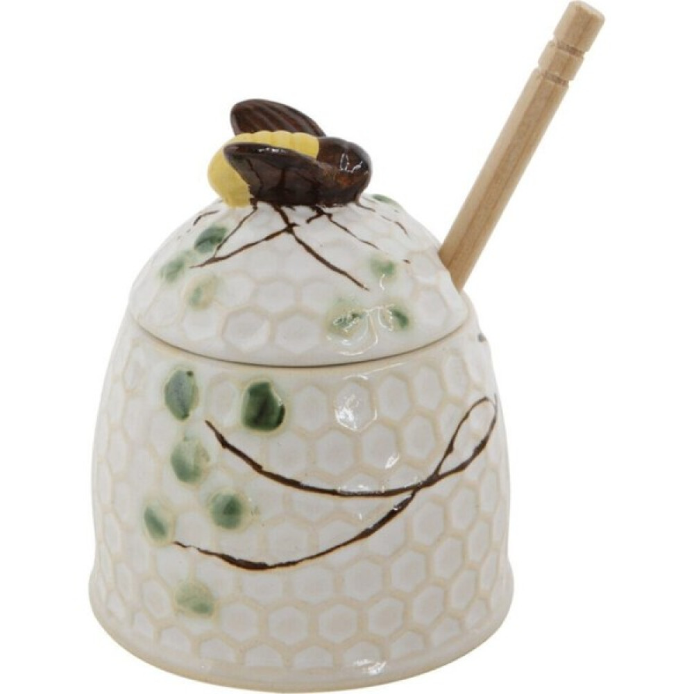Warm Design Porselen Bal Kavanozu - Beyaz - 10 x 12 cm - 1 Adet Saklama Kapları Fiyatı