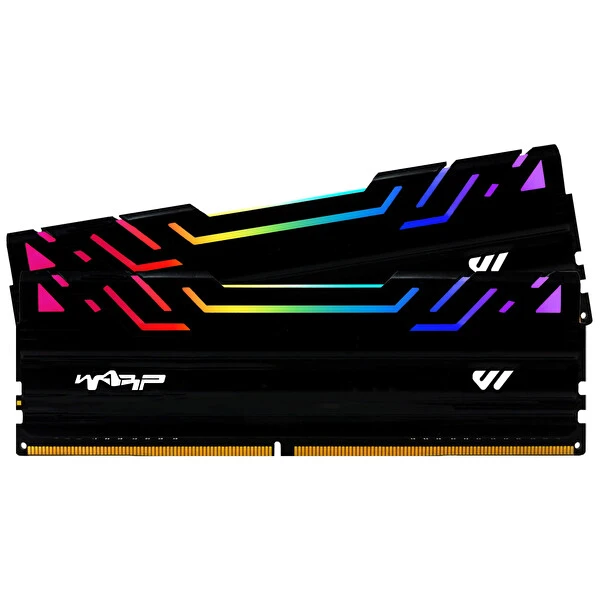 Warp Wr-R8X2-B 16 GB (8x2) Ddr4 3200 MHz RGB Si̇yah Bilgisayar RAM RAM Bellekler Fiyatı