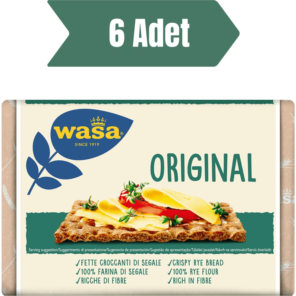 Wasa Sade Gevrek Ekmek Crispbread Original 275 gr 6 Adet - 1,6 kg Diğer Fiyatı
