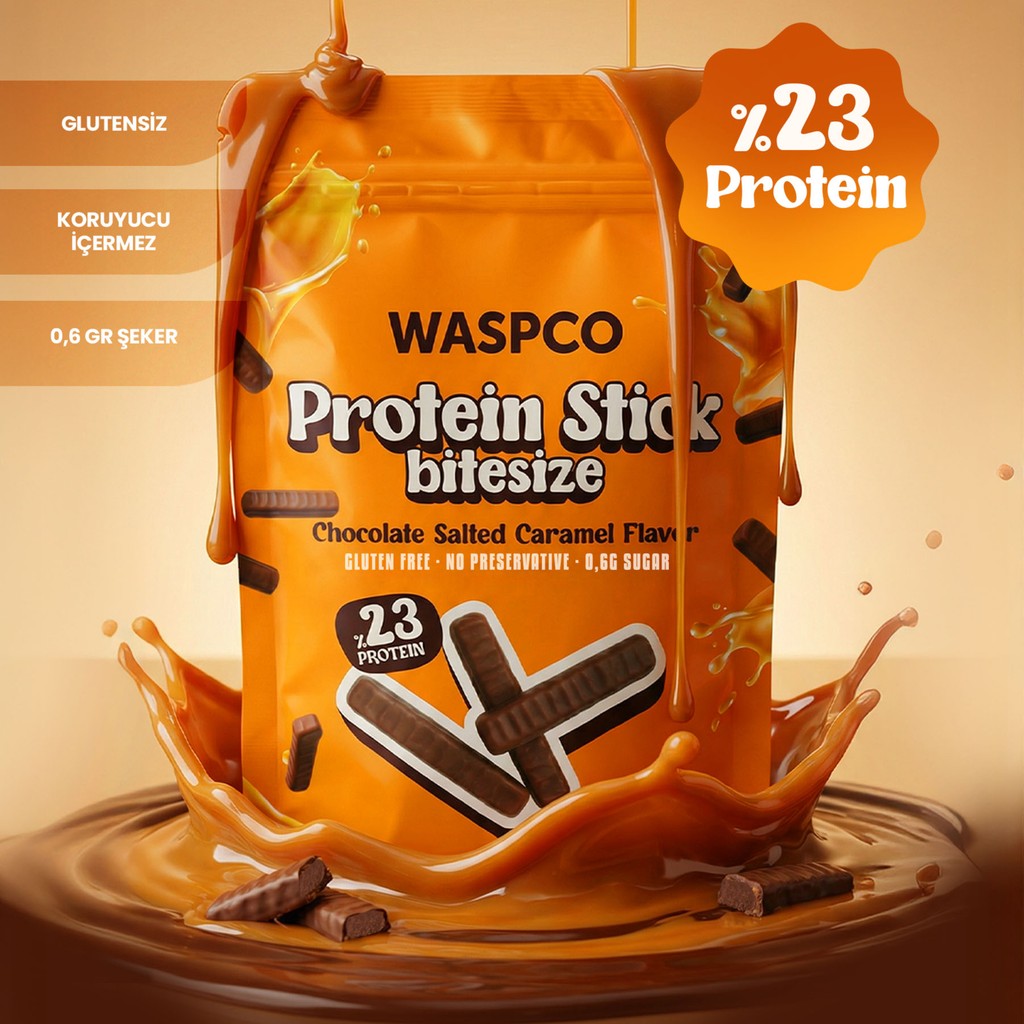 WaspCo Protein Stick Bitesize - Tuzlu Karamel Aromalı 40GR x 12 Adet Diğer Fiyatı