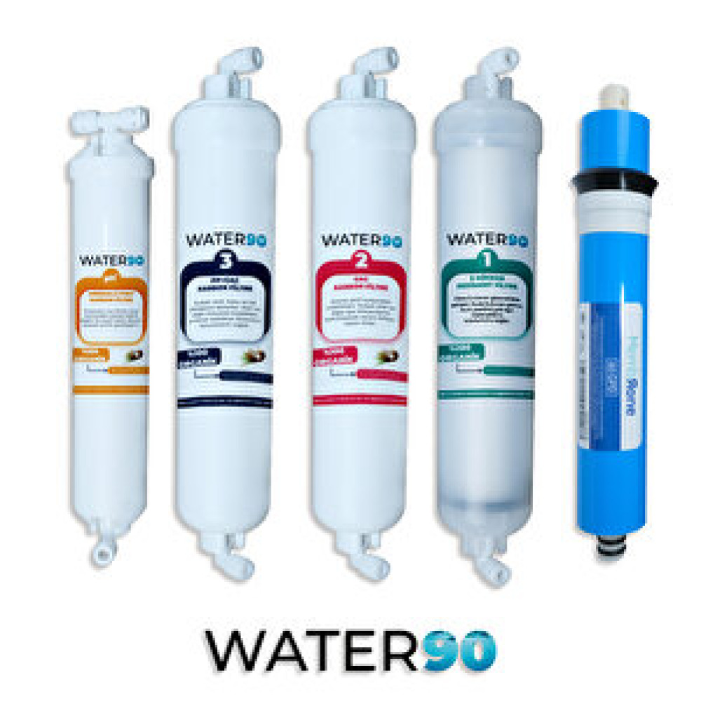 Water90 5'li Su Arıtma Filtre Seti, Quick Bağlantı Dirsekleri Ve 1 Metre Nsf® Onaylı Hortum Su Arıtma Cihazı Fiyatı