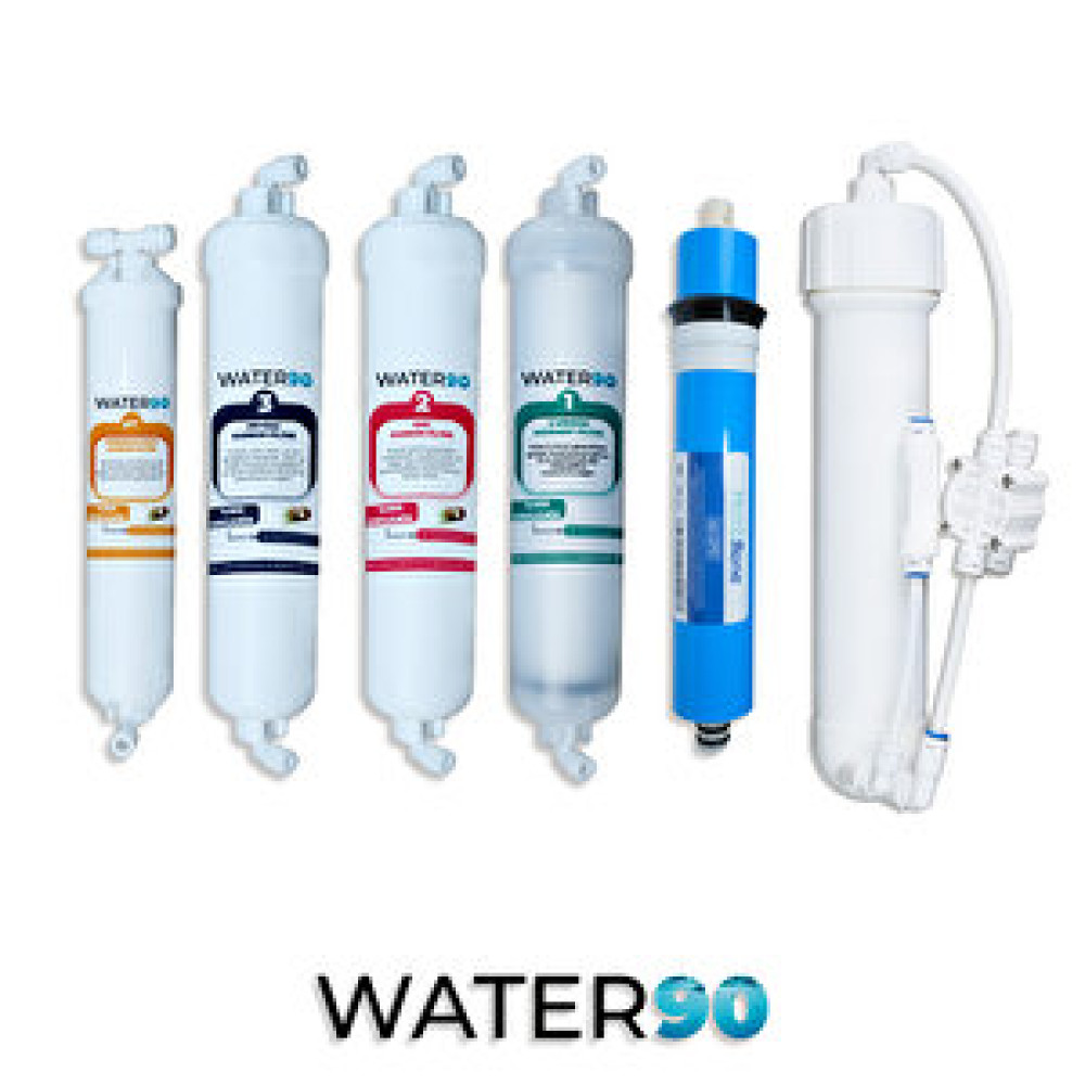 Water90 Komple Filtre Değişim Seti, Quick Bağlantı Dirsek ve 1 Metre NSF® Onaylı Hortum Su Arıtma Cihazı Fiyatı