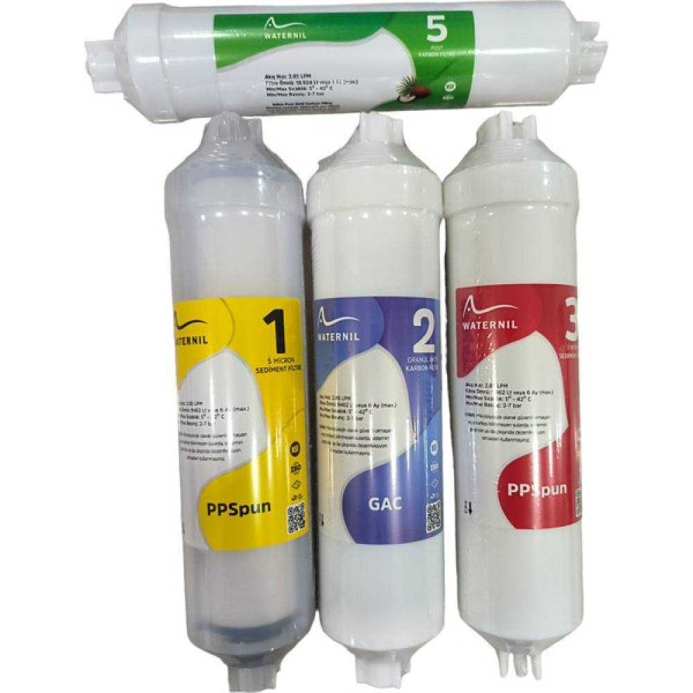 Waternil Su Arıtma Cihazı 4lü Inline Filtre Seti Bahçe Makinesi Aksesuar & Yedek Parça Fiyatı