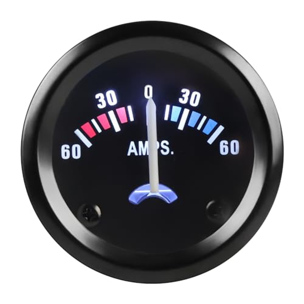 WATERWICH 2" 52mm Automotive Car Ammeter DC Amp Meter Gauge 12V for SUV Truck Vehicle RV